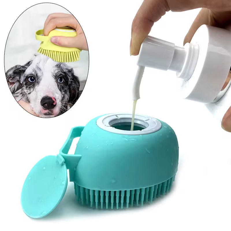 "Soft Silicone Pet Bath Massage Gloves for Dogs and Cats - Grooming Tool for Pets"