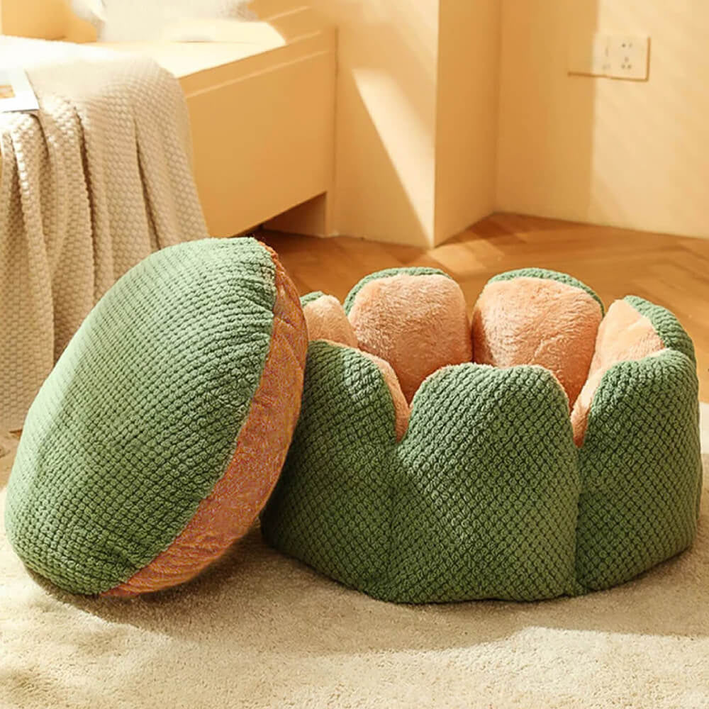 "Prickly Pup Paradise: Cactus-Shaped Pet Bed for Ultimate Comfort"